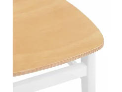 Sillas de comedor 2 unidades madera maciza de caucho blanco