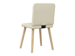 Sillas de comedor 6 unidades tela color crema