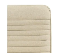 Sillas de comedor 6 unidades tela color crema