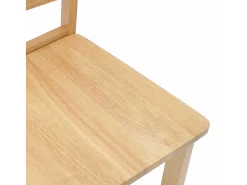 Sillas de comedor 2 unidades madera maciza de caucho