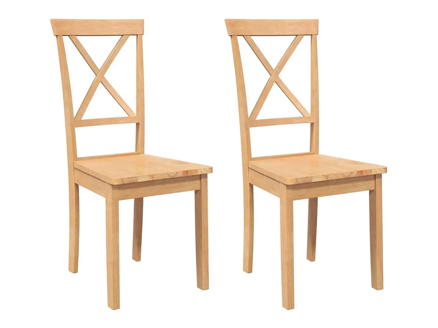 Sillas de comedor 2 unidades madera maciza de caucho