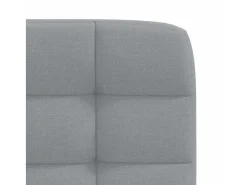 Sillas de comedor 4 unidades tela gris claro
