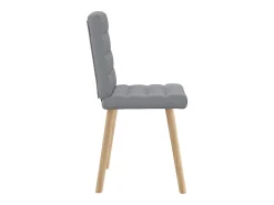 Sillas de comedor 4 unidades tela gris claro