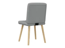 Sillas de comedor 4 unidades tela gris claro