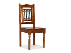 Sillas de comedor 2 unidades madera maciza color miel clásico