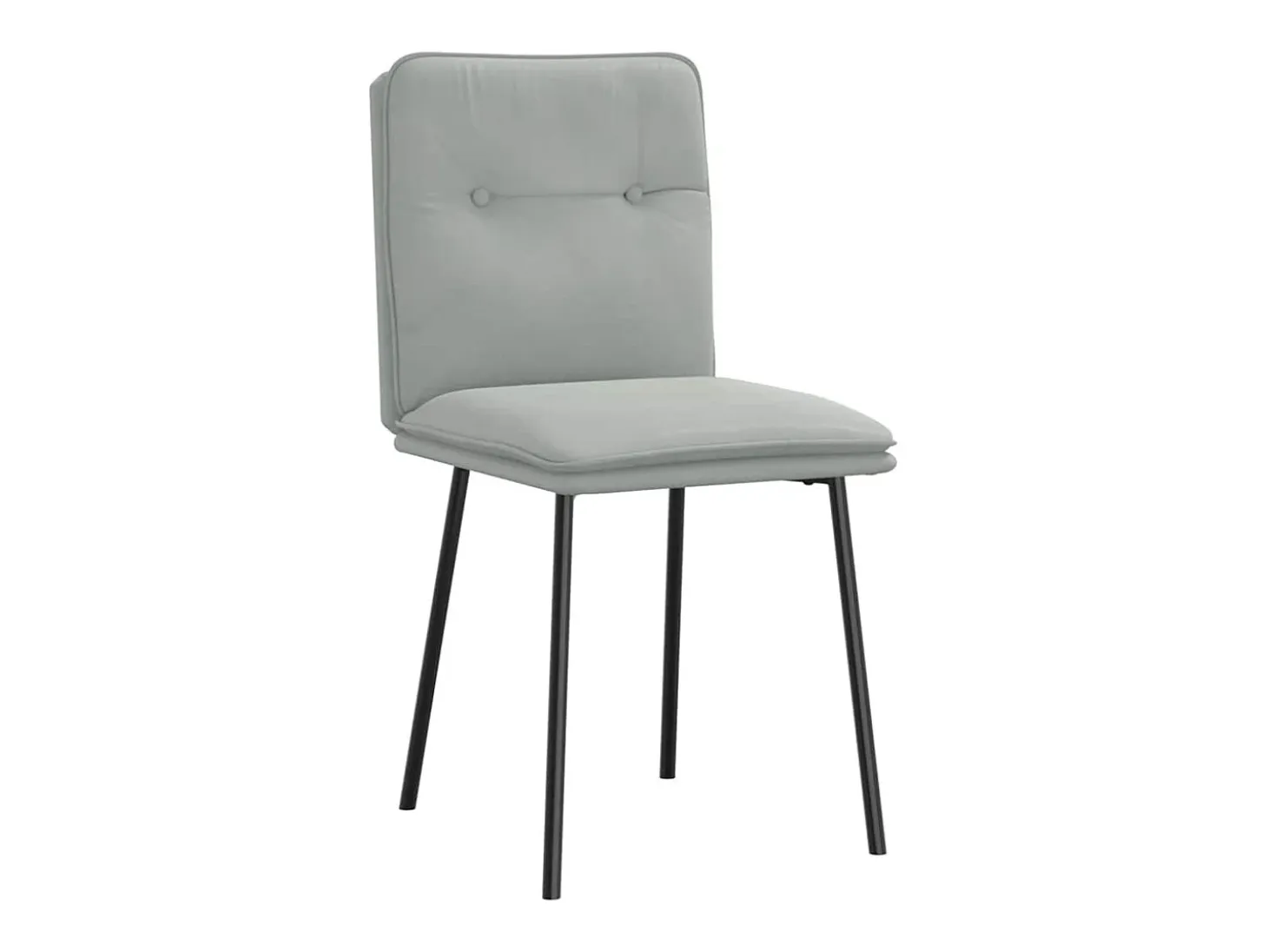 Sillas de comedor 4 unidades terciopelo gris claro