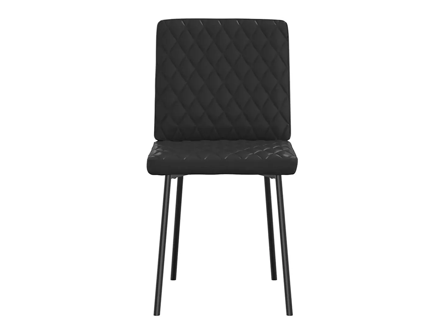 Sillas de comedor 2 unidades cuero sintético negro