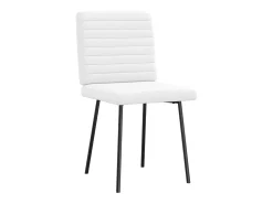 Sillas de comedor 4 unidades cuero sintético blanco