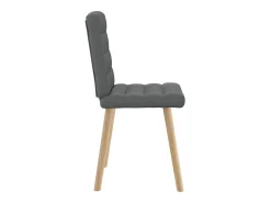 Sillas de comedor 6 unidades tela gris oscuro