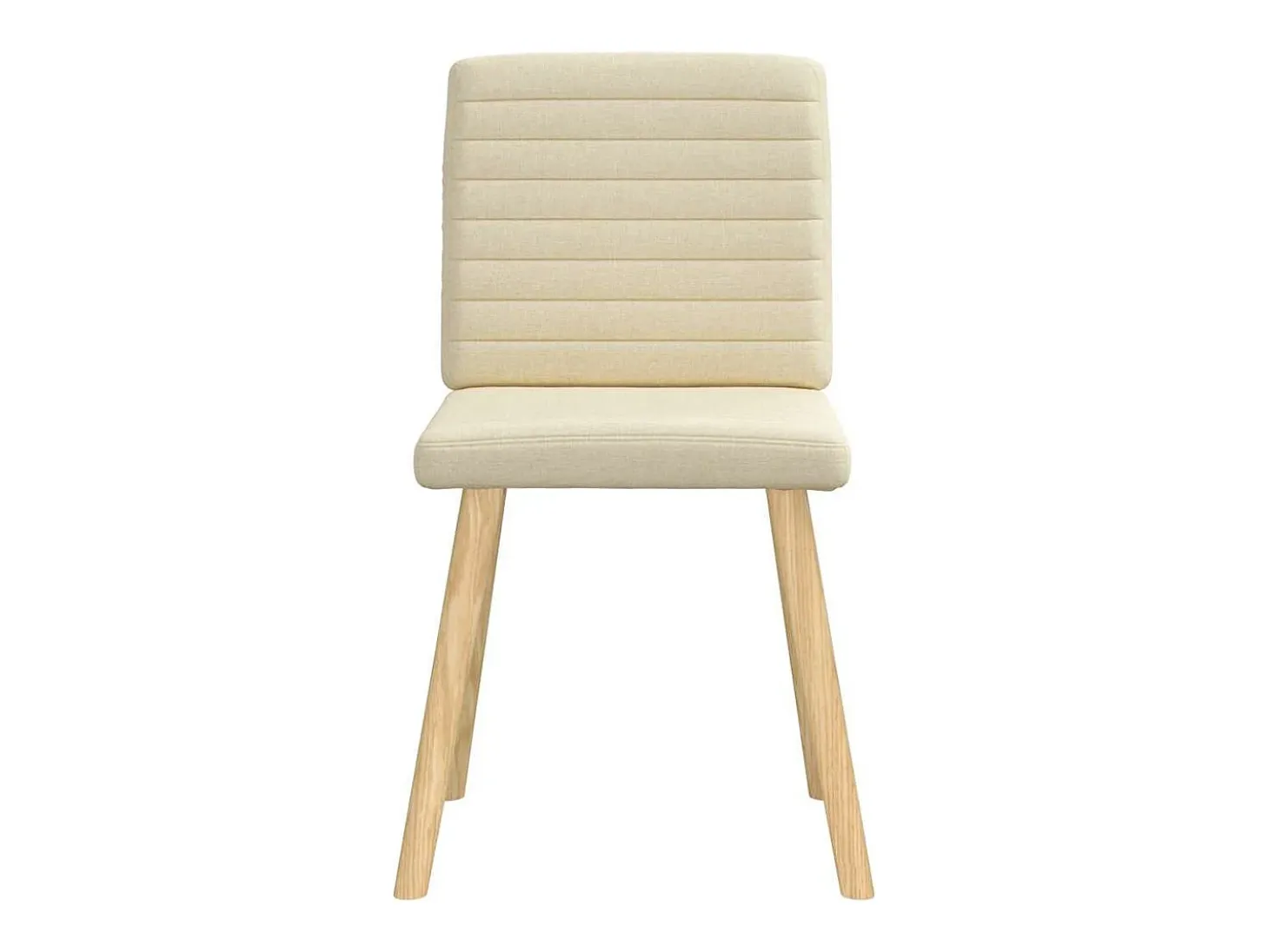 Sillas de comedor 4 unidades tela color crema