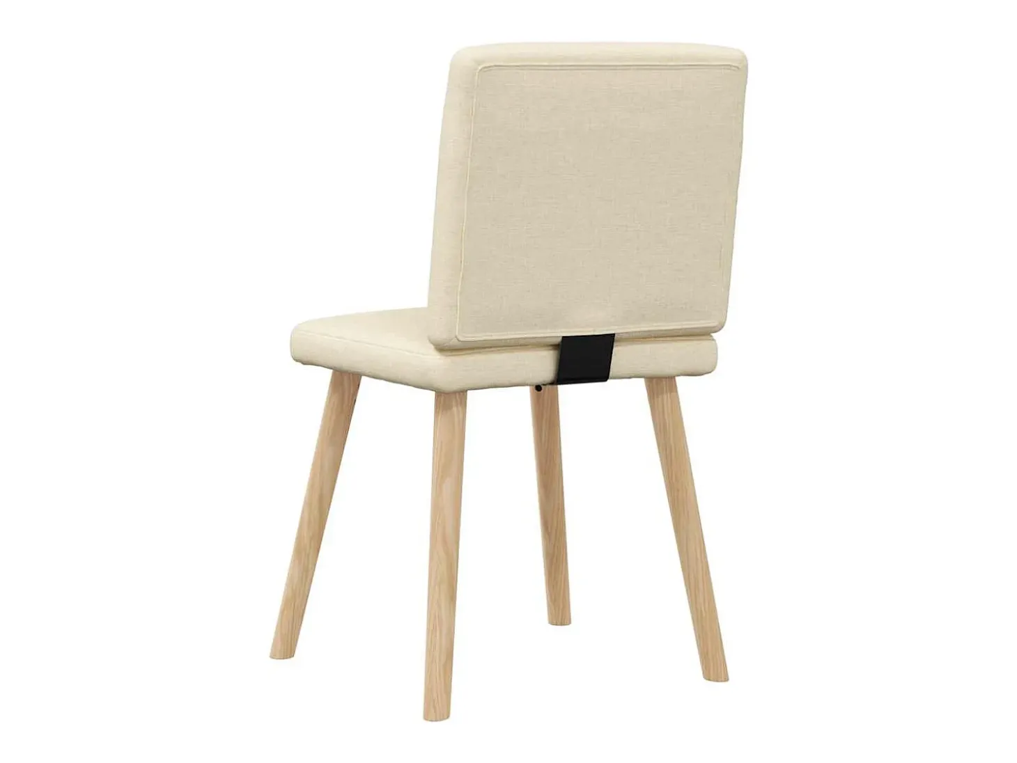 Sillas de comedor 4 unidades tela color crema