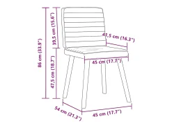 Sillas de comedor 6 unidades tela gris nube