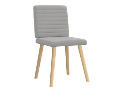 Sillas de comedor 6 unidades tela gris nube