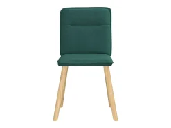 Sillas de comedor 6 unidades tela verde oscuro