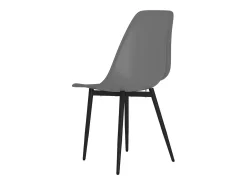 Sillas de comedor 4 unidades gris PP