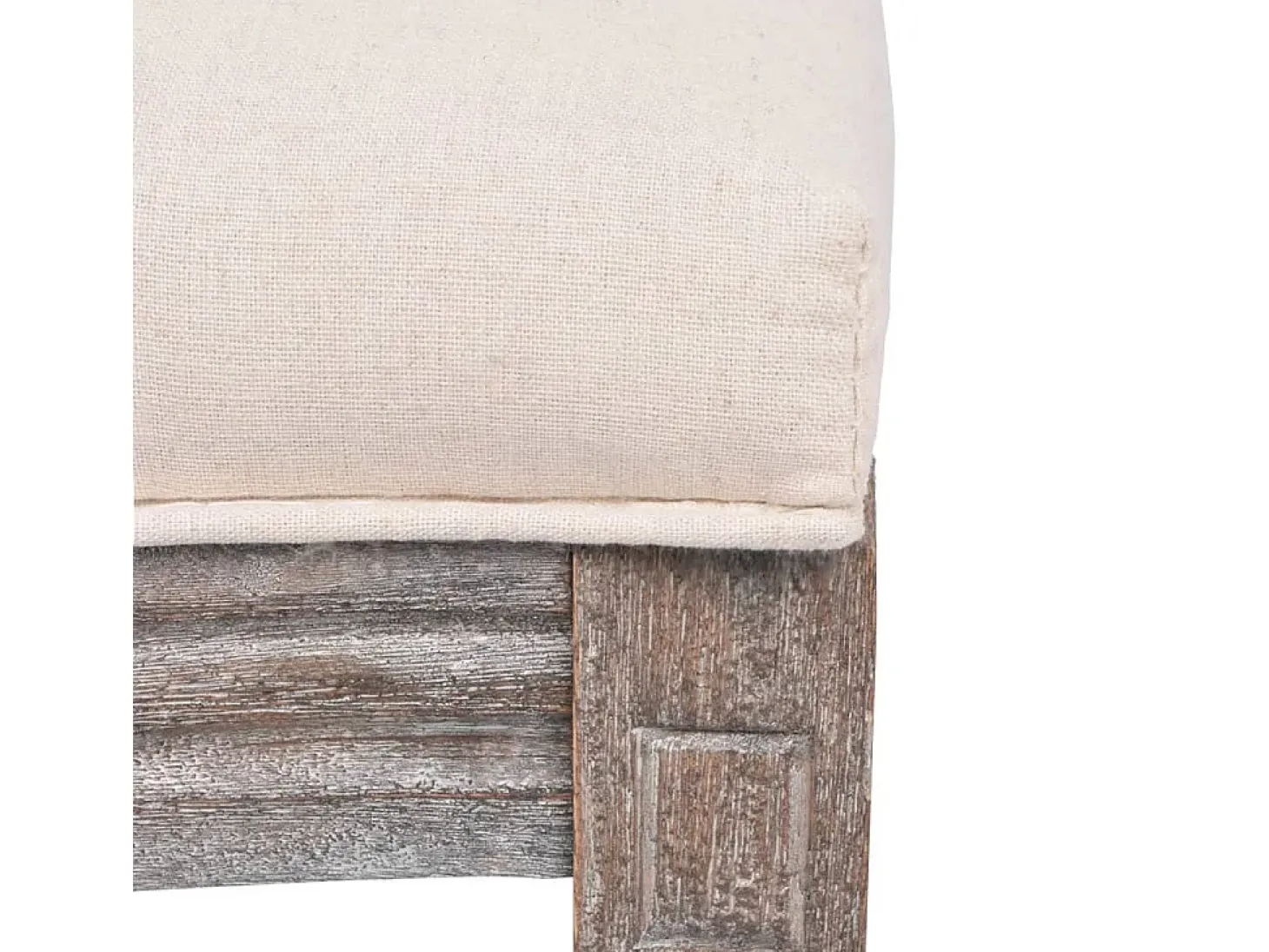 Sillas de comedor 4 unidades tela color crema