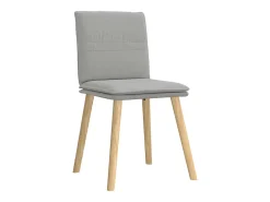 Sillas de comedor 6 unidades tela gris nube
