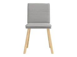 Sillas de comedor 6 unidades tela gris nube