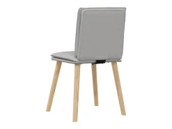 Sillas de comedor 6 unidades tela gris nube