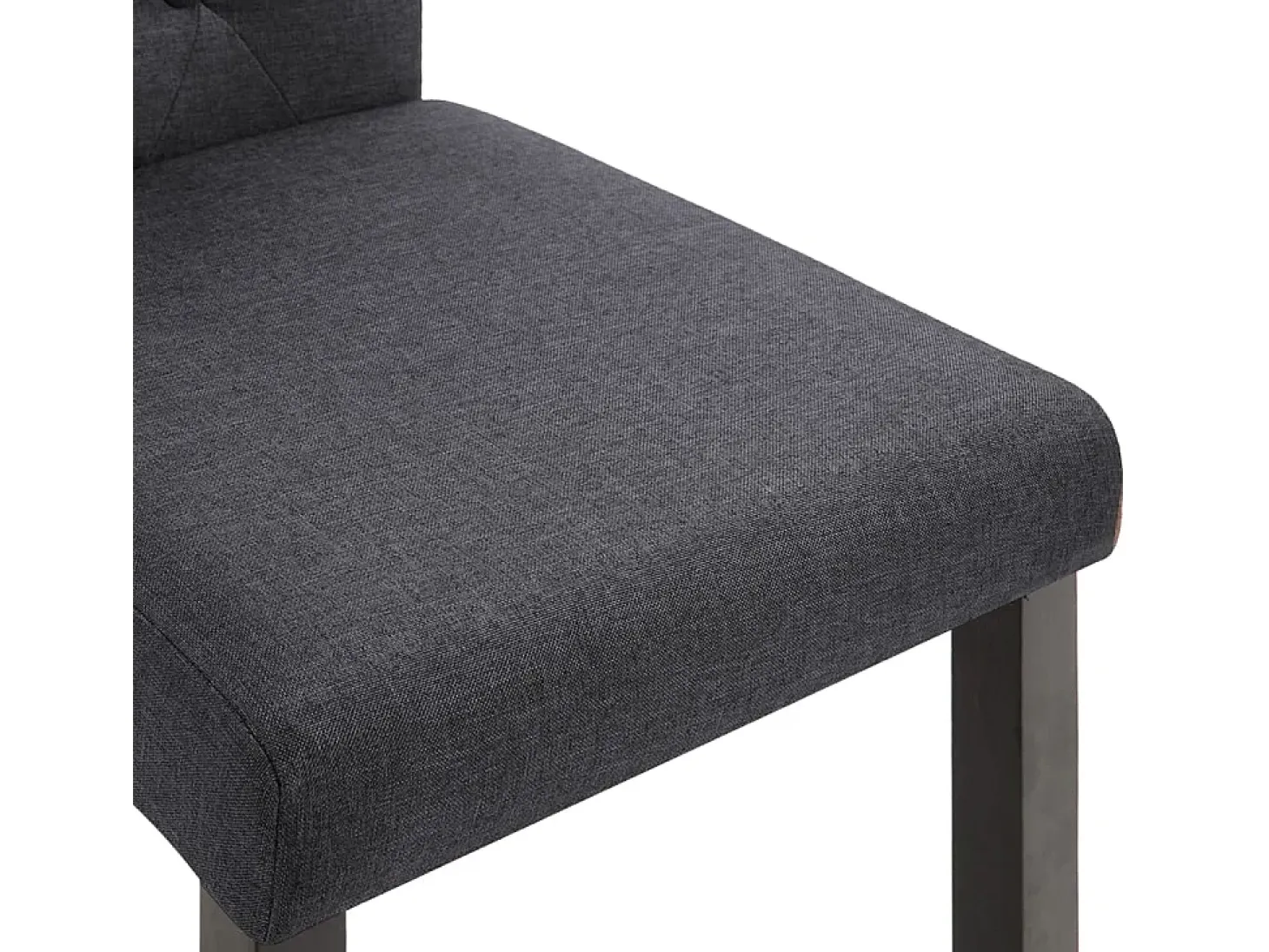 Sillas de comedor 6 unidades tela gris oscuro