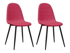 Sillas de comedor 2 unidades terciopelo rojo tinto