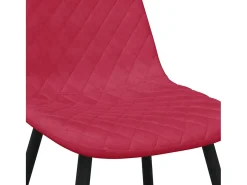 Sillas de comedor 2 unidades terciopelo rojo tinto