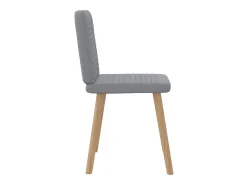 Sillas de comedor 6 unidades de tela gris claro