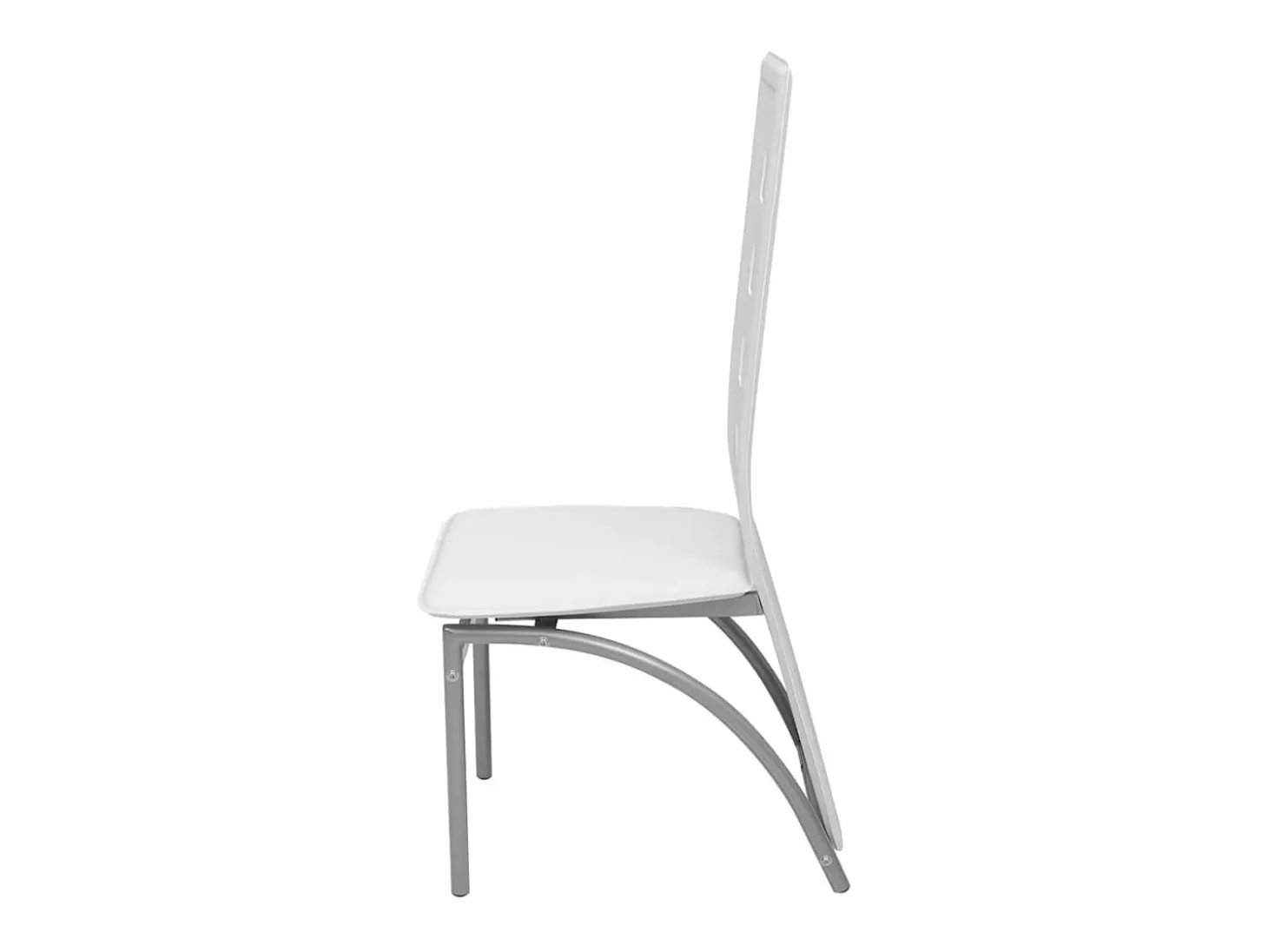 Sillas de comedor 2 unidades cuero sintético blanco