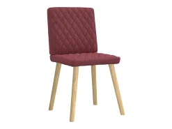 Sillas de comedor 4 unidades tela rojo tinto