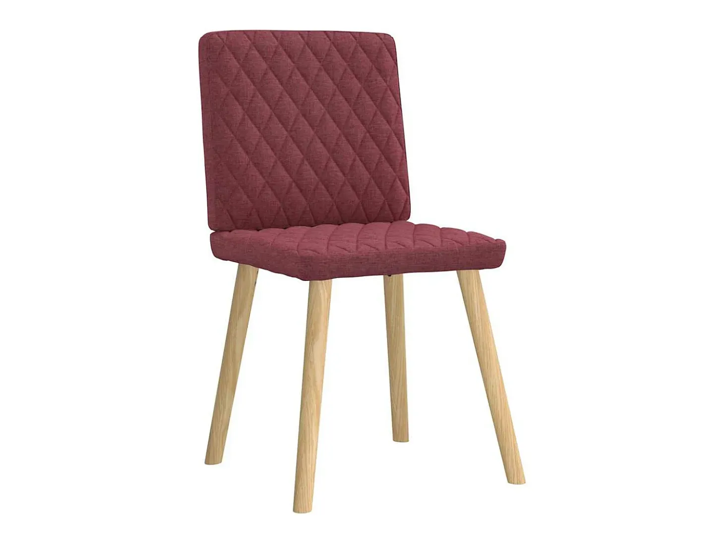 Sillas de comedor 4 unidades tela rojo tinto