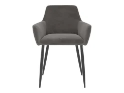 Sillas de comedor 2 unidades terciopelo gris oscuro
