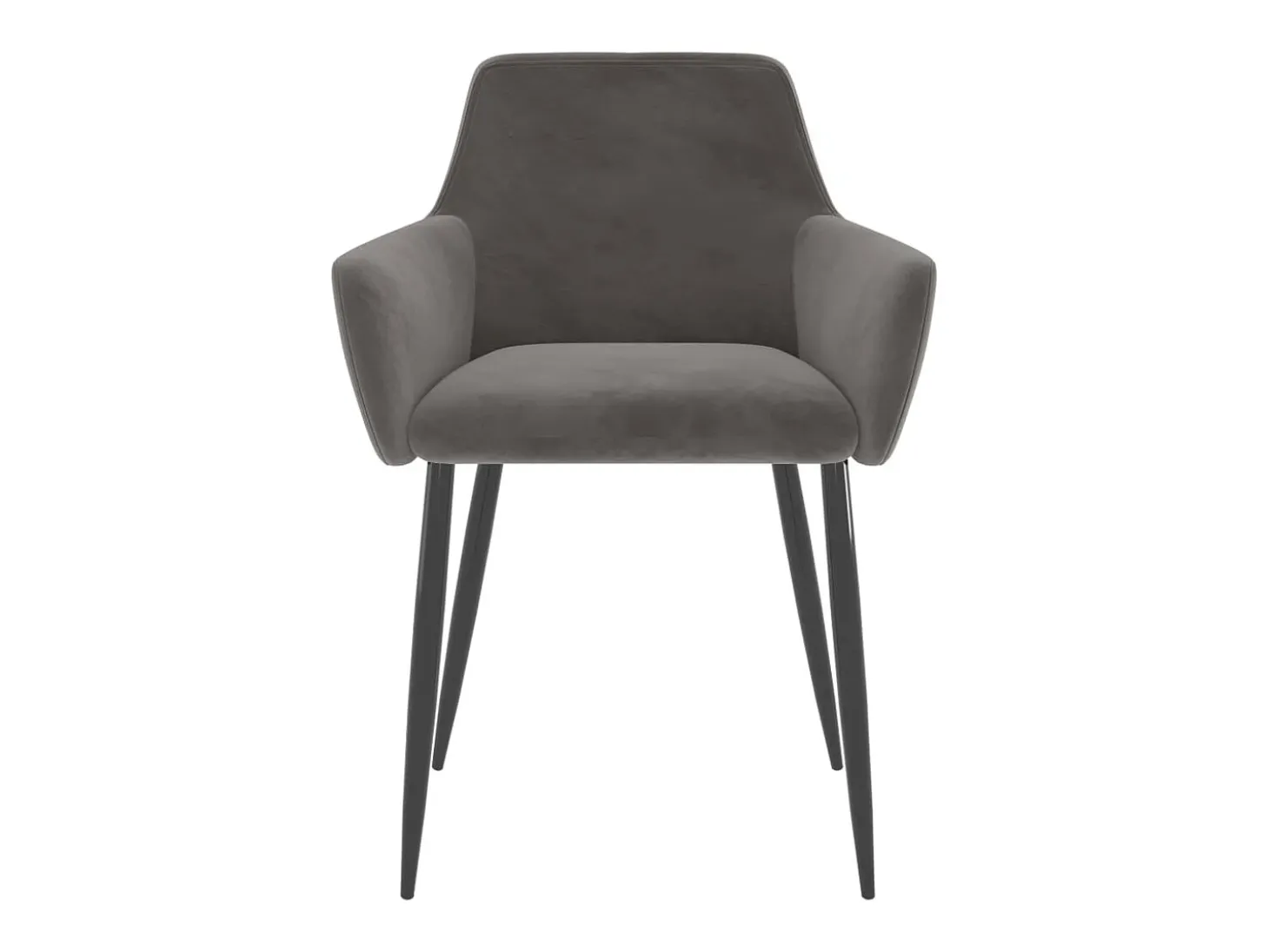 Sillas de comedor 2 unidades terciopelo gris oscuro