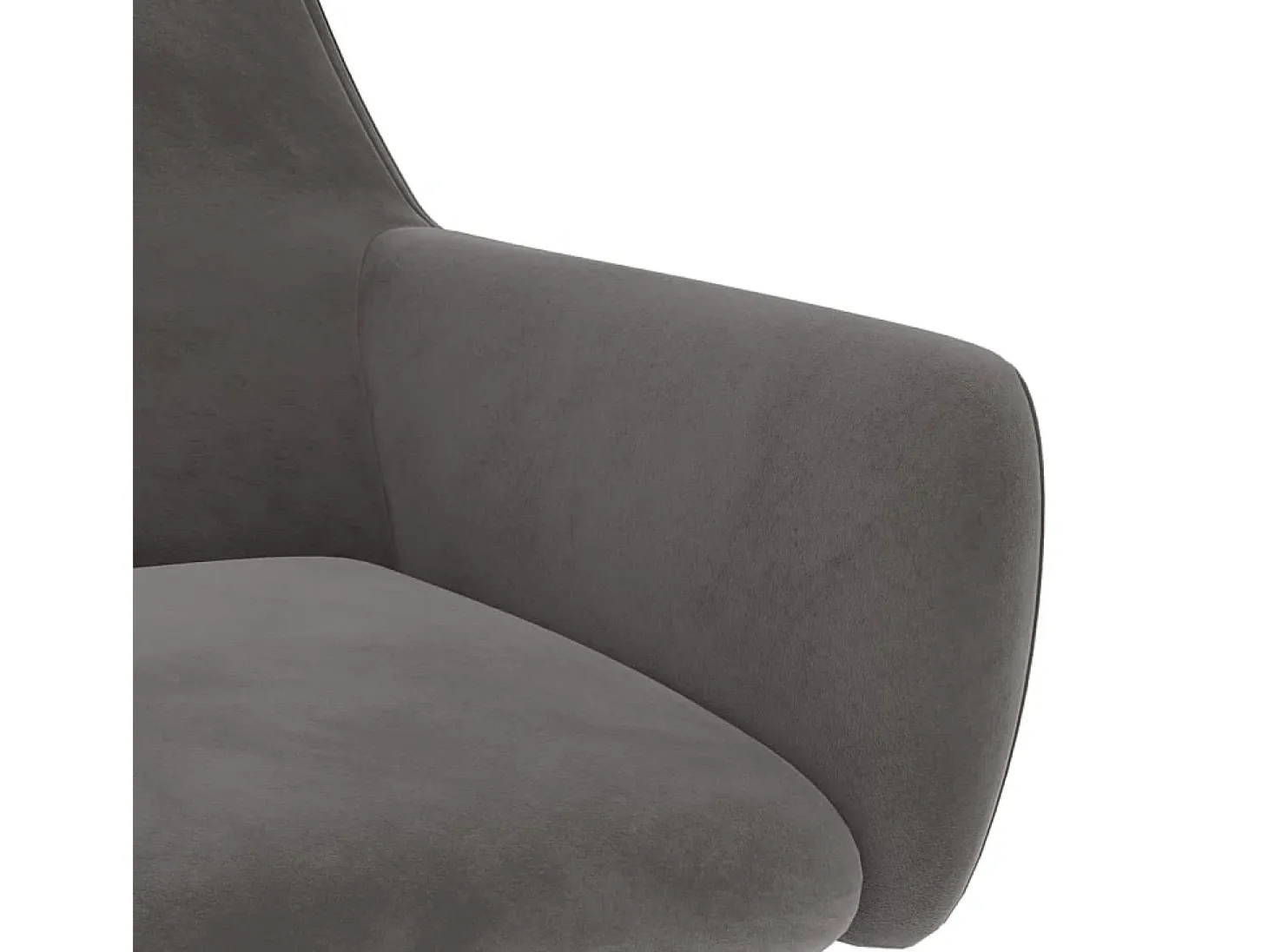 Sillas de comedor 2 unidades terciopelo gris oscuro