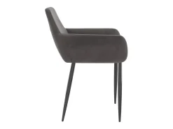 Sillas de comedor 2 unidades terciopelo gris oscuro