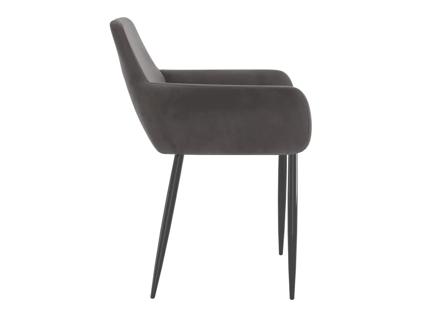 Sillas de comedor 2 unidades terciopelo gris oscuro