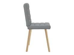 Sillas de comedor 6 unidades de tela gris claro