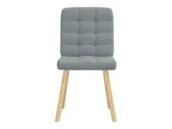 Sillas de comedor 6 unidades de tela gris claro