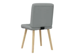 Sillas de comedor 6 unidades de tela gris claro