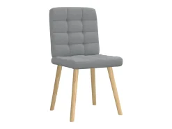 Sillas de comedor 6 unidades de tela gris claro