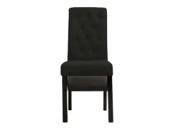 Sillas de comedor 2 unidades de tela negra