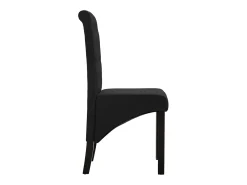 Sillas de comedor 2 unidades de tela negra