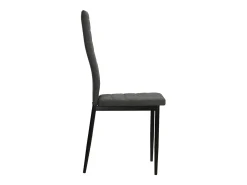 Sillas de comedor 6 unidades tela gris oscura