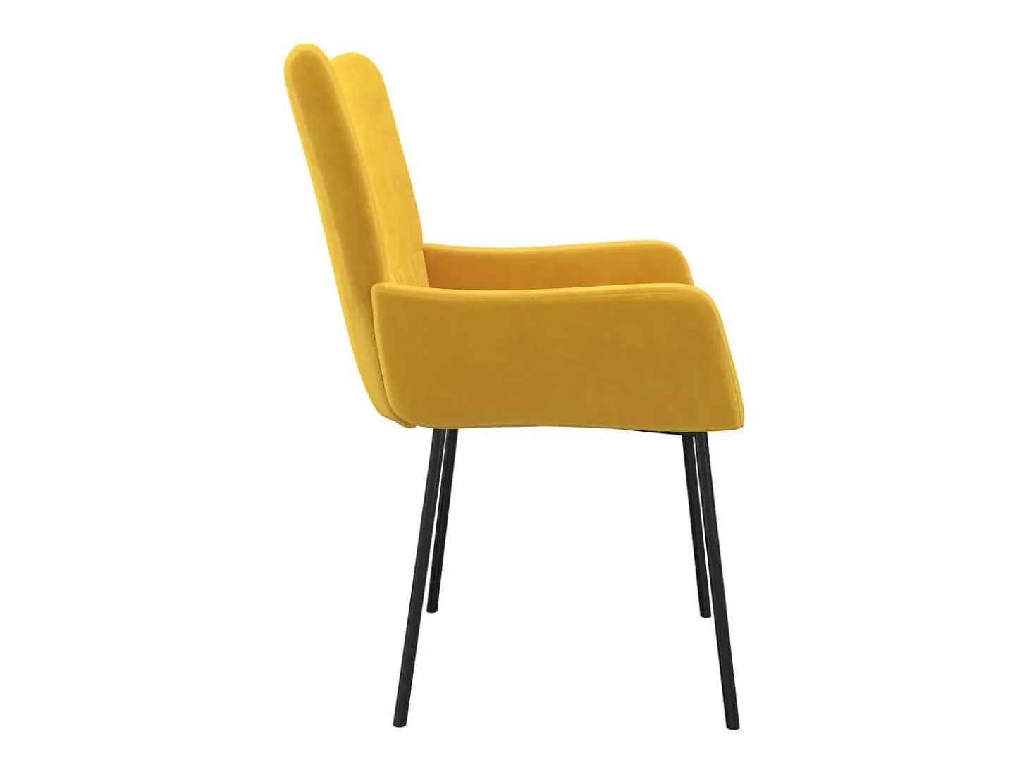 Sillas de comedor 2 unidades terciopelo amarillo