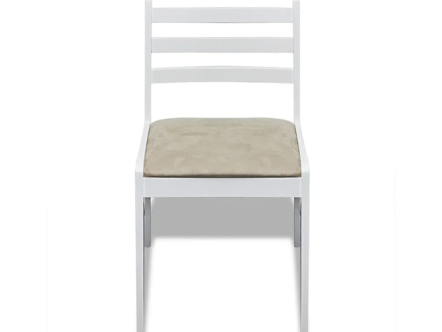 Sillas de comedor 6 unidades madera maciza y terciopelo blanco