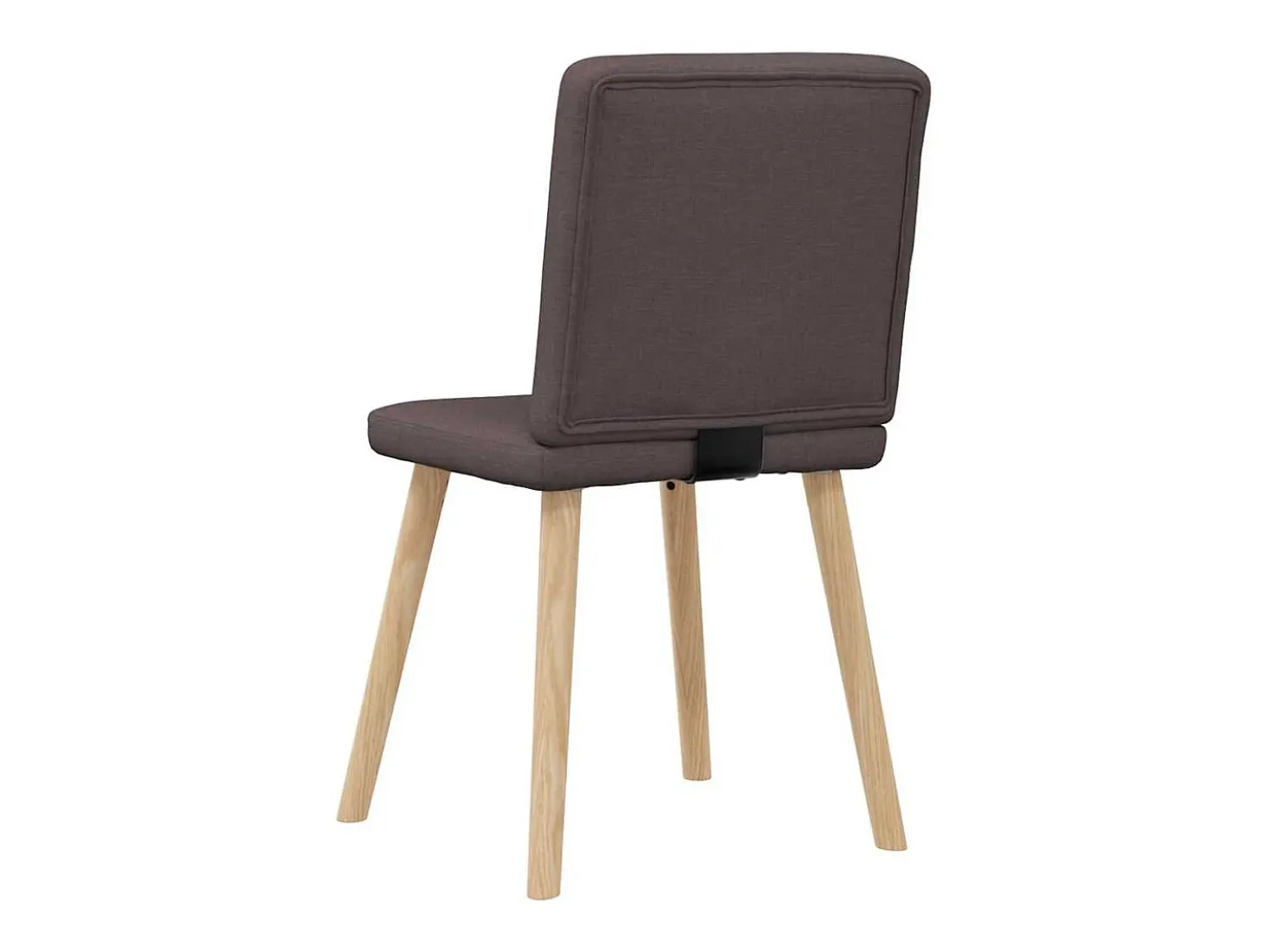 Sillas de comedor 6 unidades tela marrón oscuro