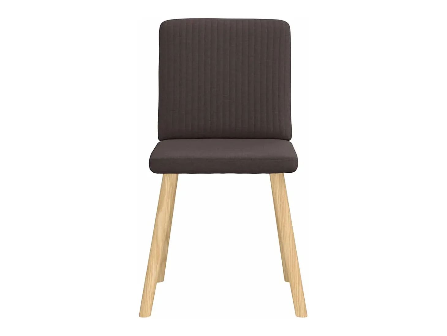 Sillas de comedor 6 unidades tela marrón oscuro