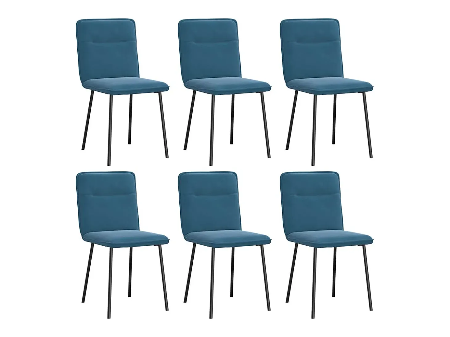 Sillas de comedor 6 unidades terciopelo azul
