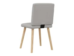 Sillas de comedor 4 unidades tela gris nube