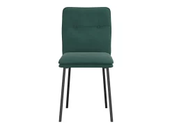 Sillas de comedor 2 unidades terciopelo verde oscuro
