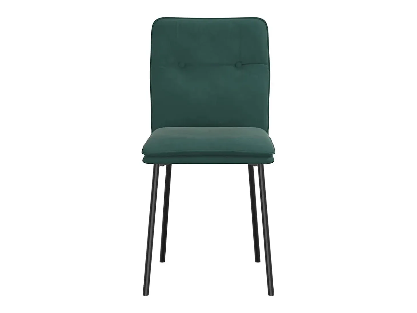 Sillas de comedor 2 unidades terciopelo verde oscuro